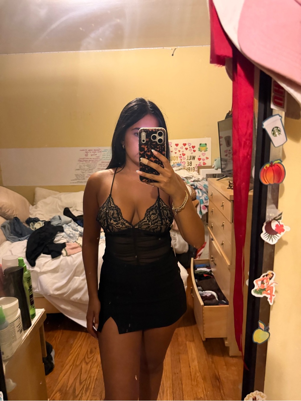 NEW WITH TAGS Edikted Black Lace Mesh Bodysuit with Delicate Straps